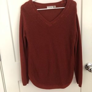 RD Style Josslyn side-split V-neck knit sweater women size M